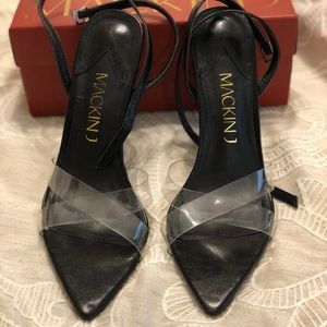 Trendy pointed toe transparent sandals